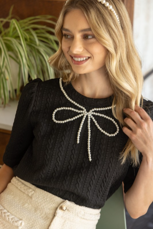 SS Pearl Bow Det Top