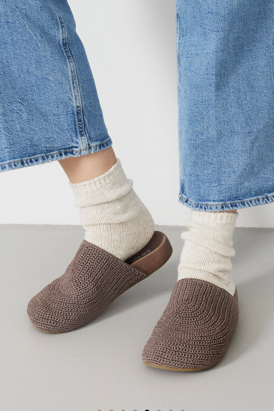 Bolinas Crocheted Clogs - Mushroom