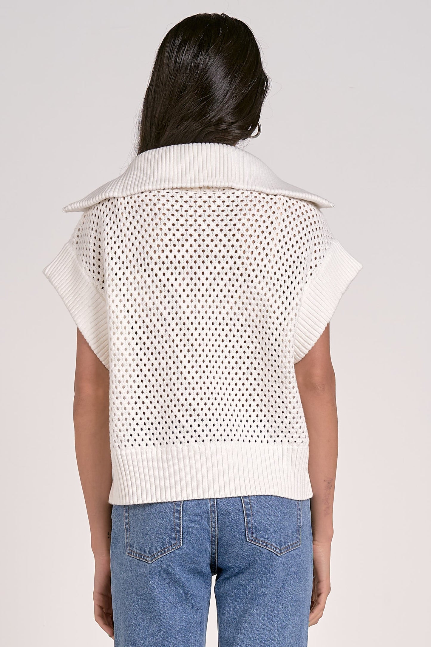Big Collar 1/4 Zip Sweater