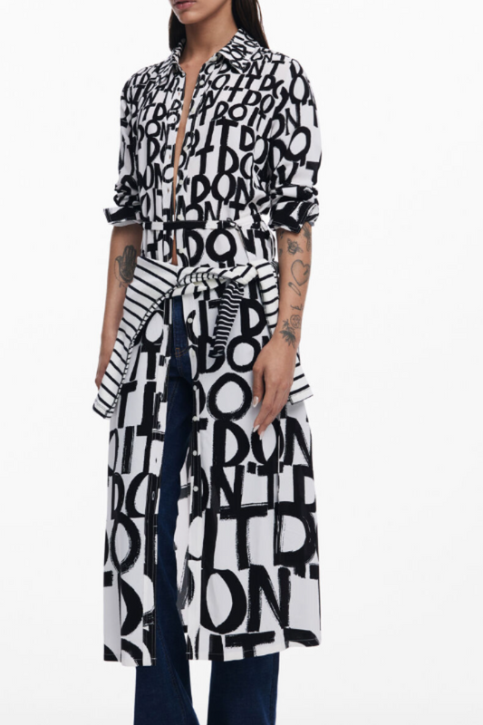 Did Not Do It Lettering Midi Dress