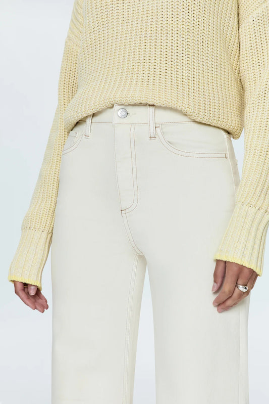 Lana High Rise Ultra Wide Leg- Ecru