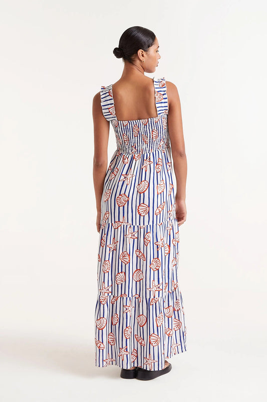 Seashell Print Long Dress