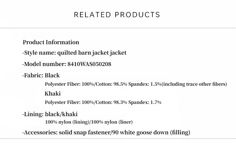 "Diamond Texture" Goose Down Jacket