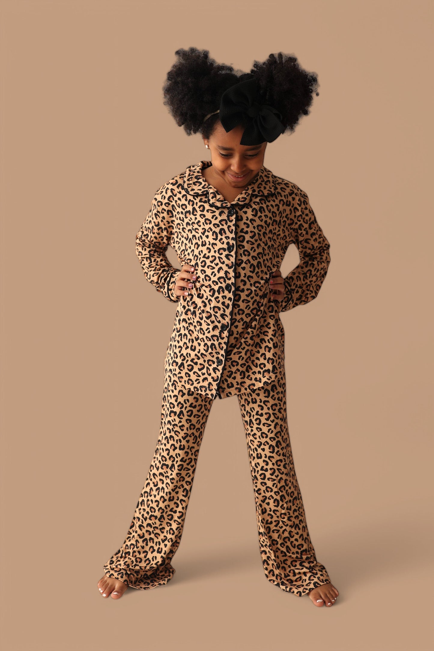 LEOPARD DREAM GIRL'S FLARE SET