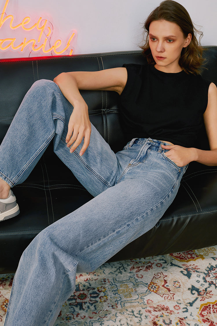 Angeles High Rise Baggy Jeans