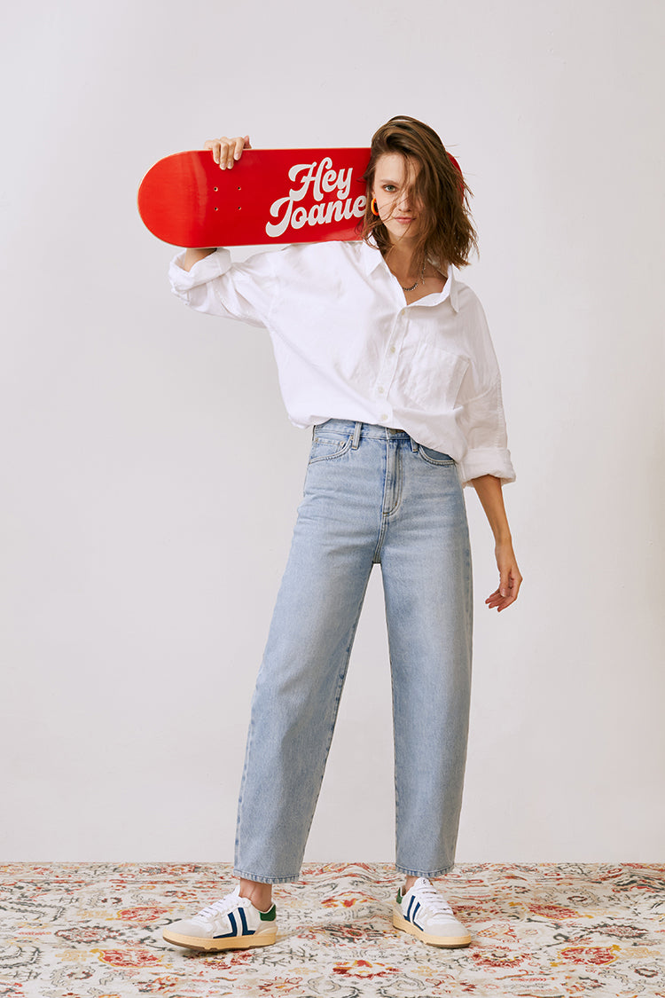 Queens Of Noise High Rise Barrel Jeans [FINAL SALE]