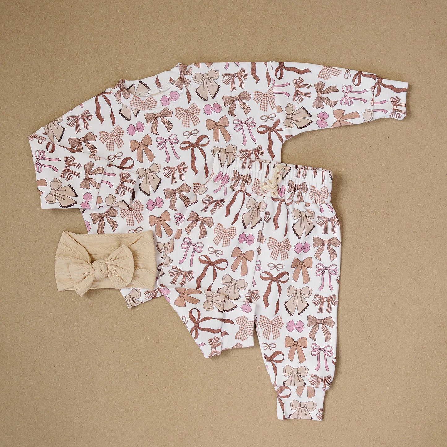 Jogger Set | Mocha Bows