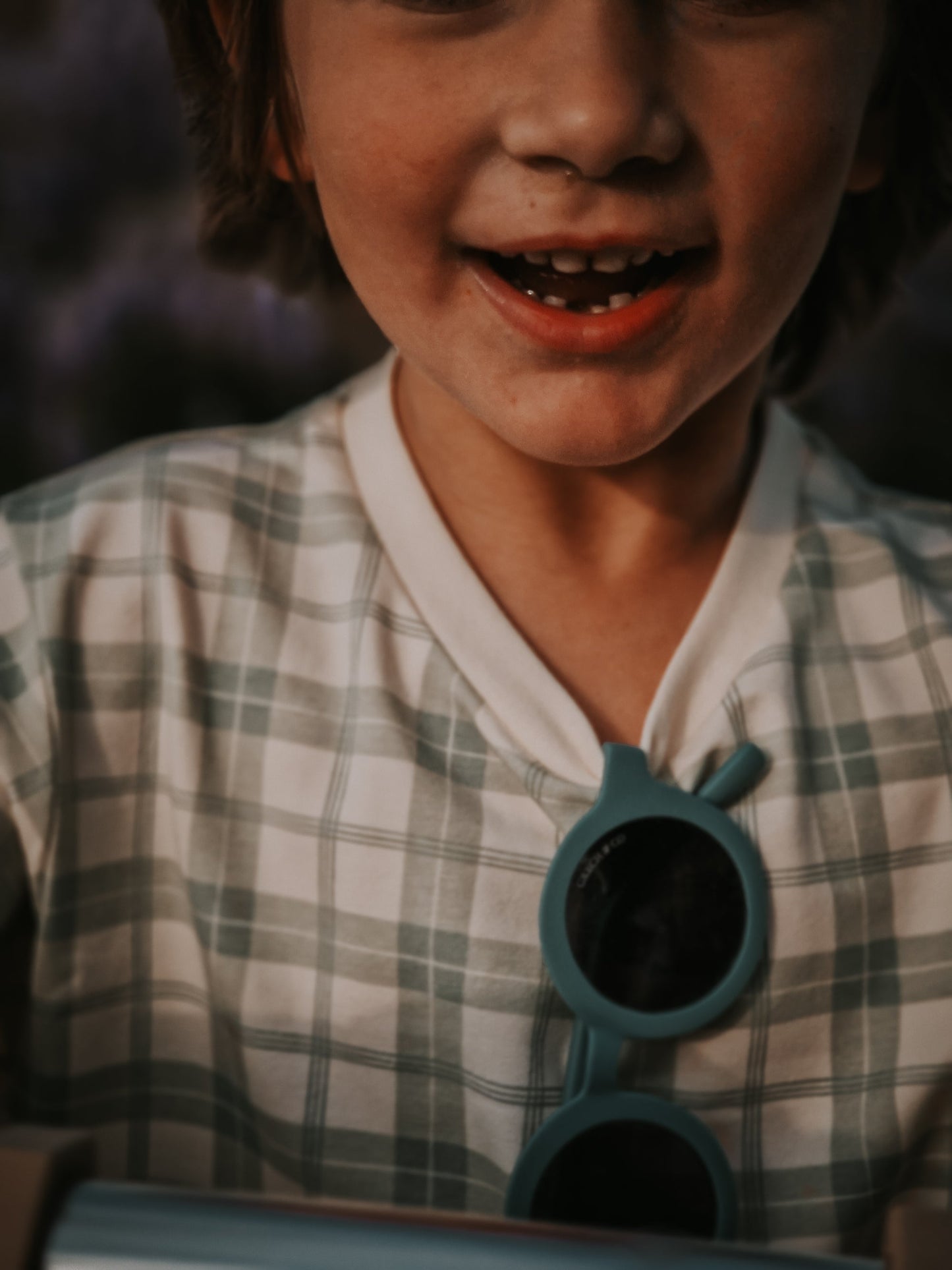 Oversized T-Shirt | Organic Cotton Jersey - Fern Plaid