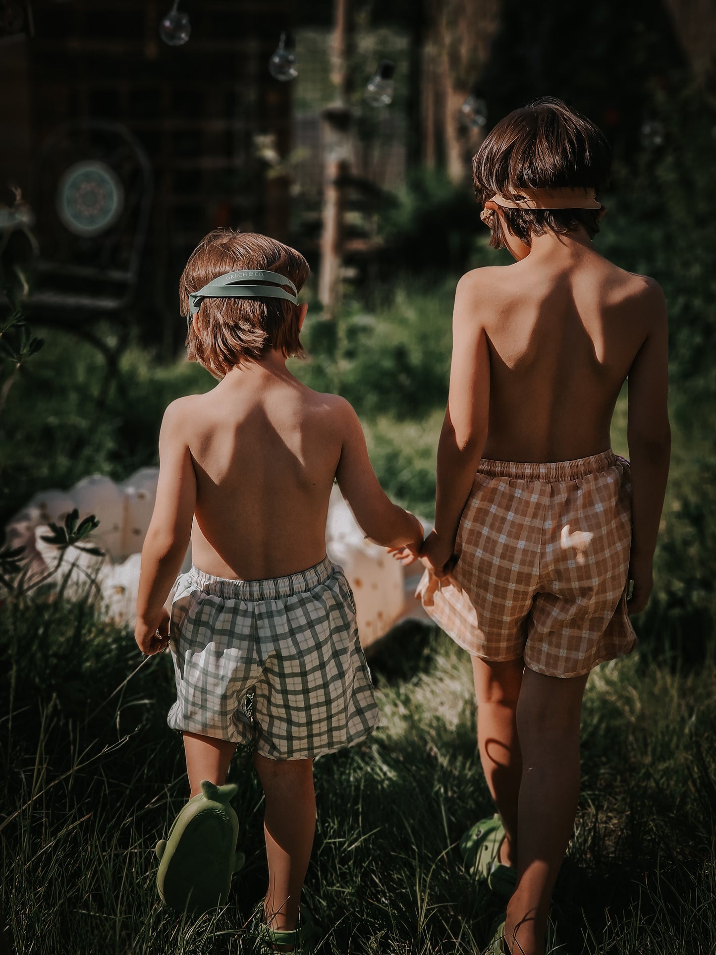 Swim Trunks | UPF + Recycled - Fern Plaid