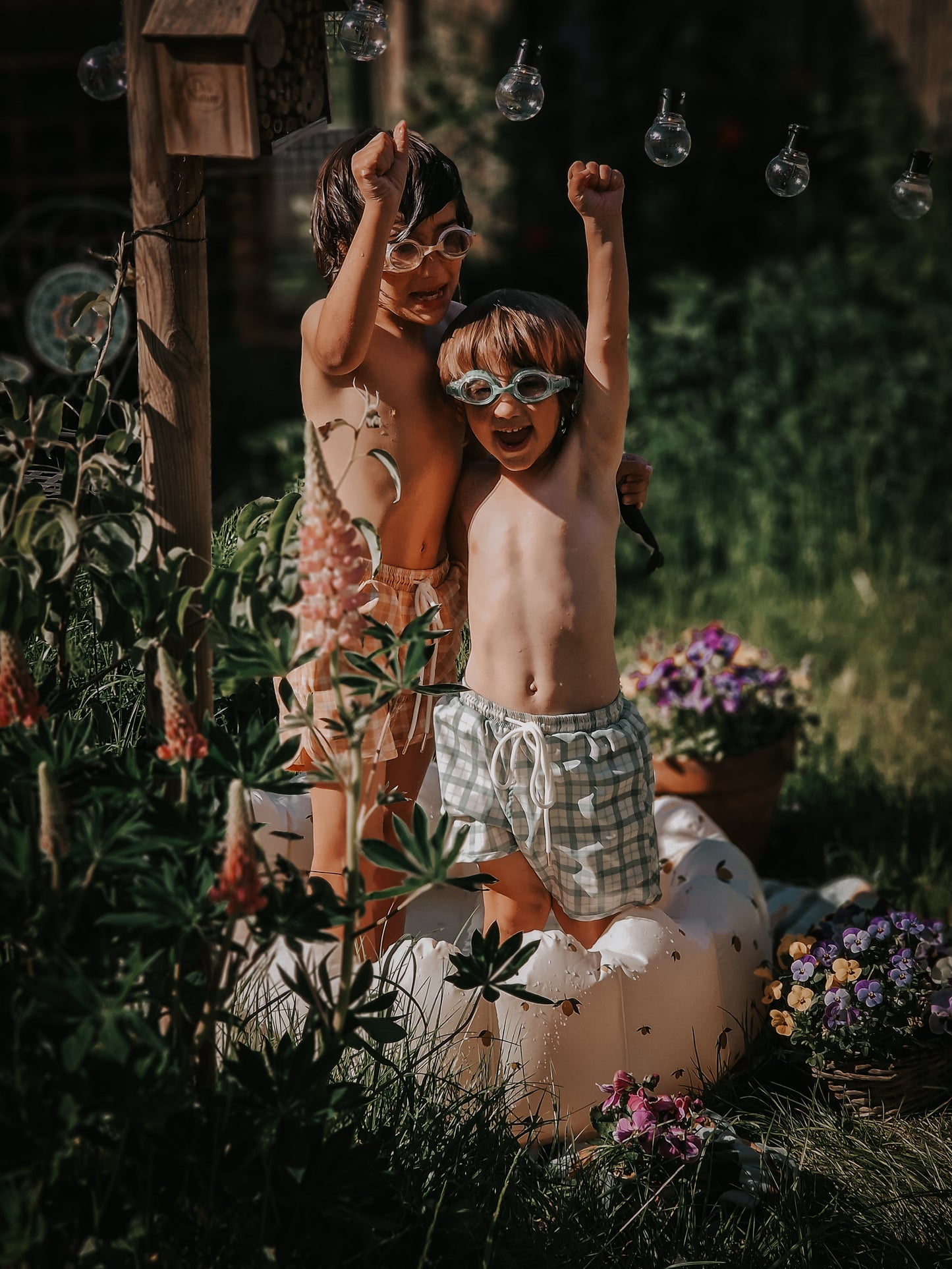 Swim Trunks | UPF + Recycled - Fern Plaid