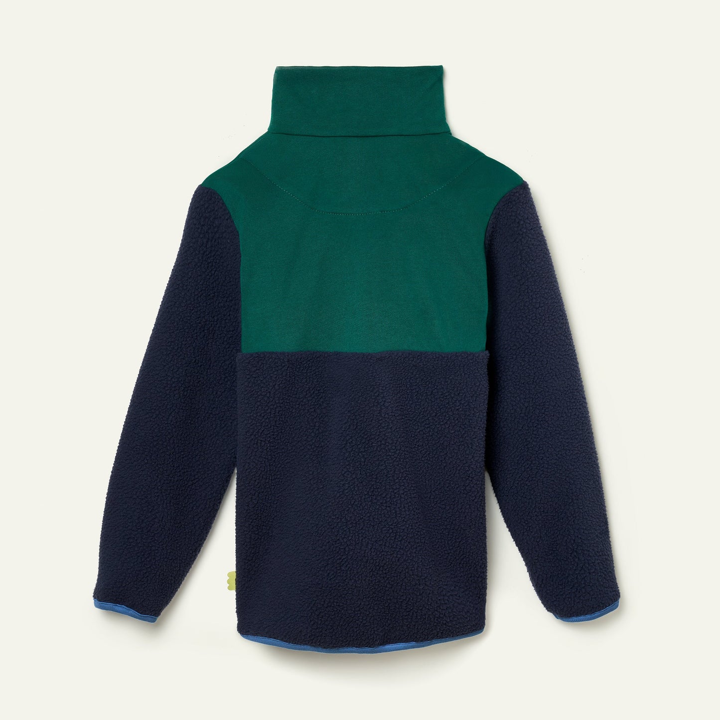 Recycled Cotton and Sherpa Navy Zip up