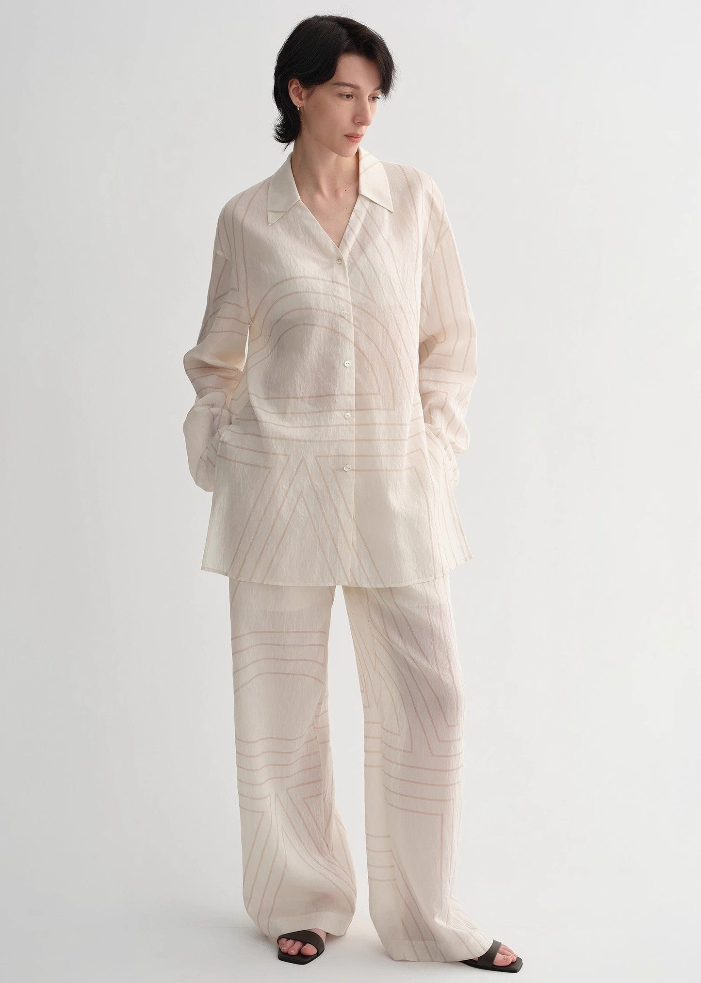 Linen Art Stripe Shirt
