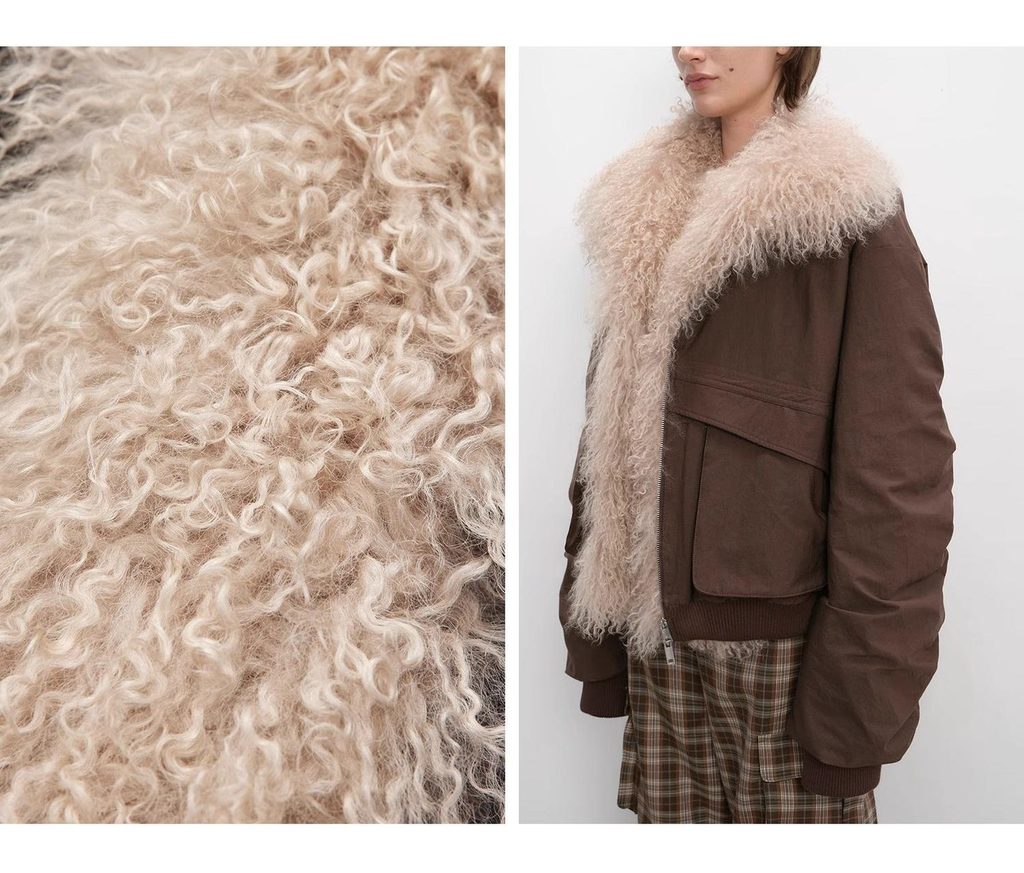 Winter Is Coming  Fashionable Warm and Waterproof Detachable Silhouette Beach Wool Collar Short Down Parka