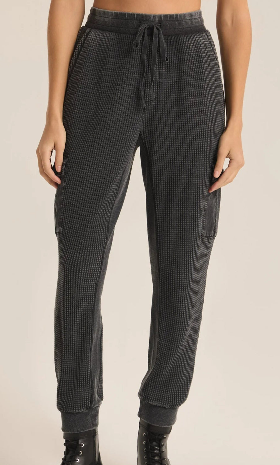 Z Supply - Niles Waffle Cargo Pant, Black