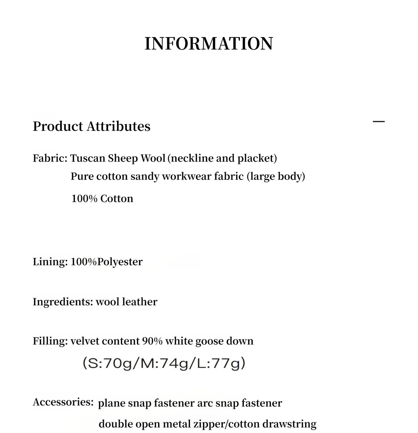 Detachable Goose Down Parka