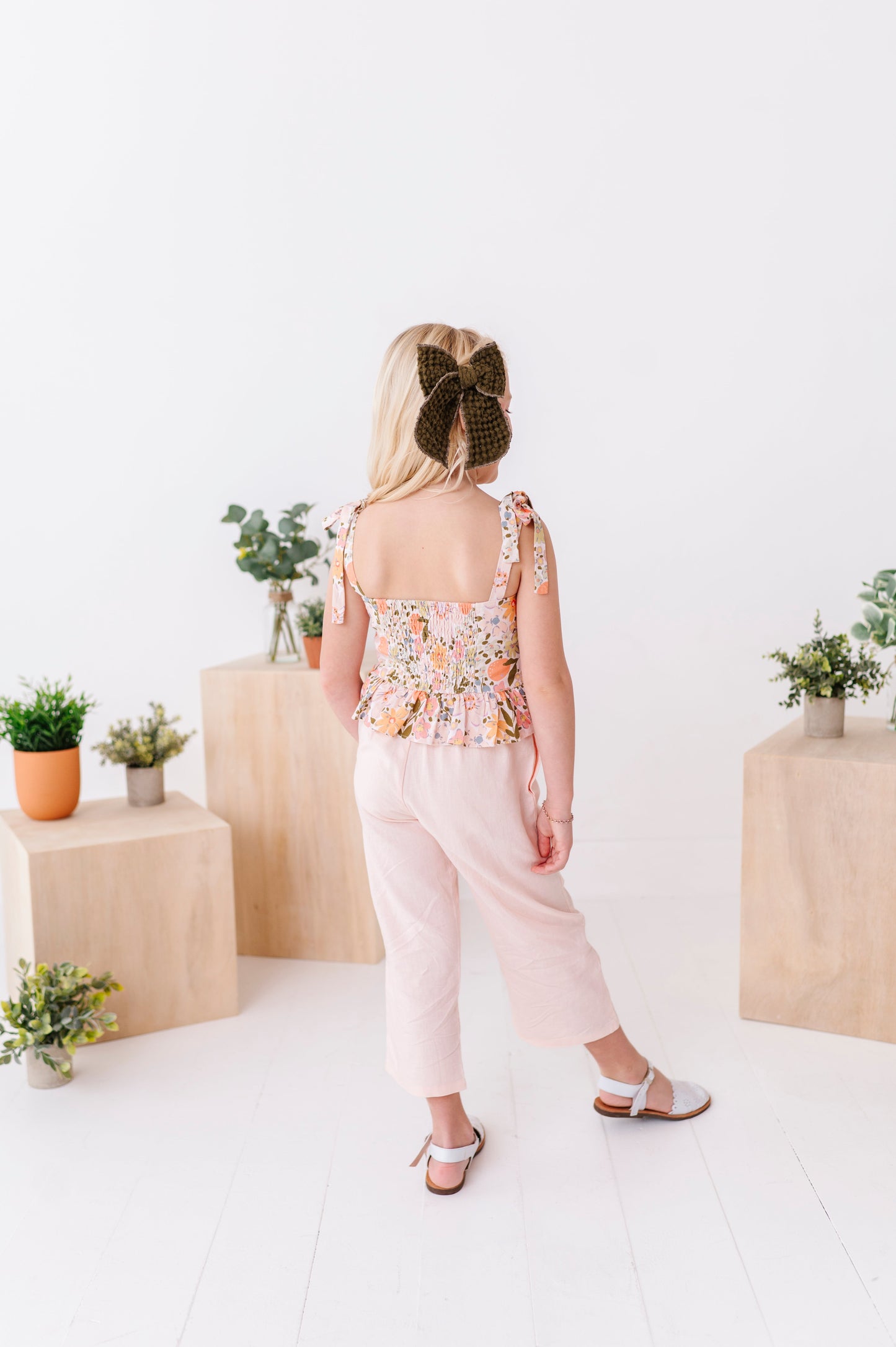Vintage Blooms | Peplum + Crop Pants Set