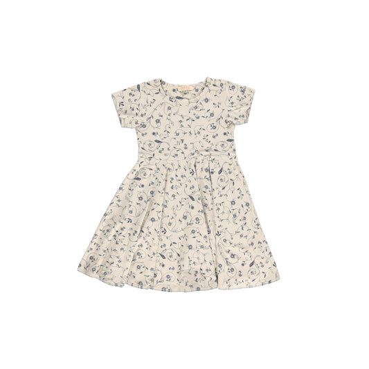 Sweetheart Twirl Dress | Organic Cotton Jersey - Scandi Floral