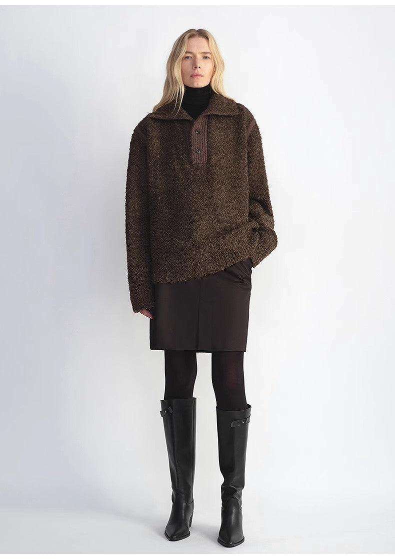 Alpaca Wool Polo Sweater