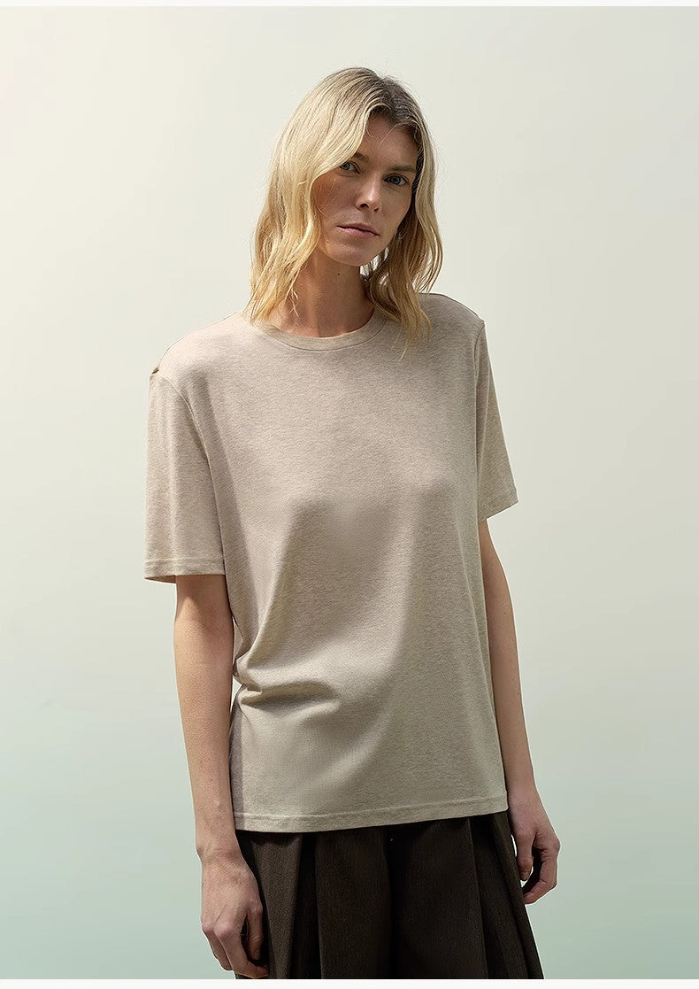 "Soft Cloud" 15.5mm Cashmere Loose Tee