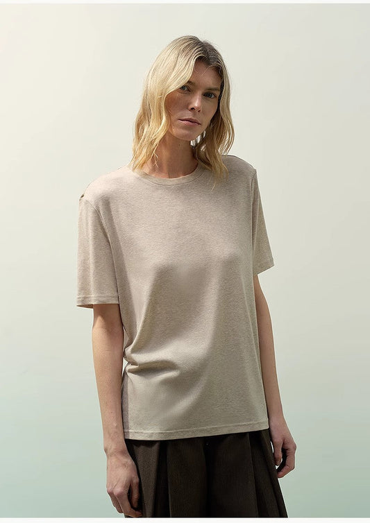 "Soft Cloud" 15.5mm Cashmere Loose Tee