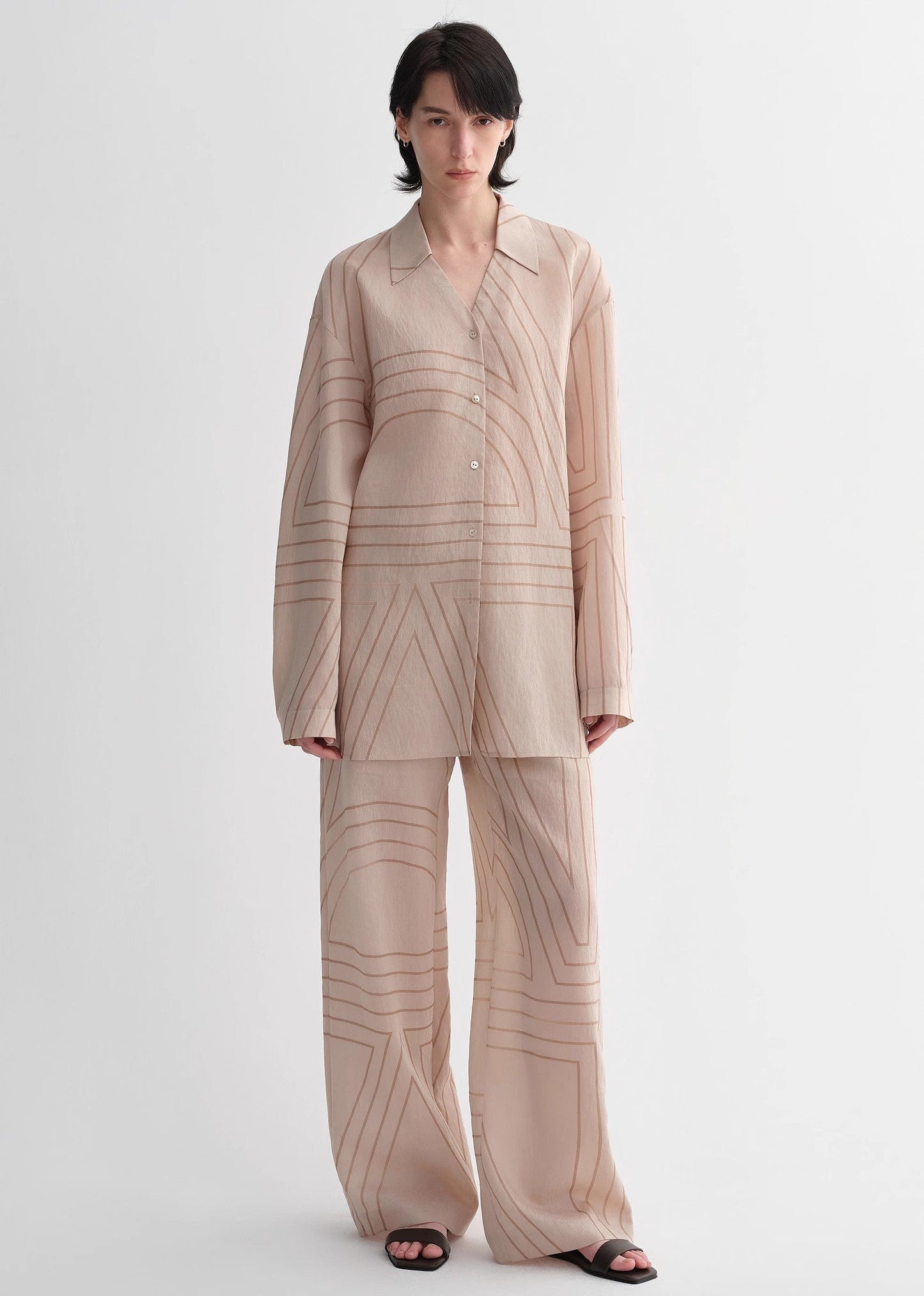 Linen Art Stripe Shirt