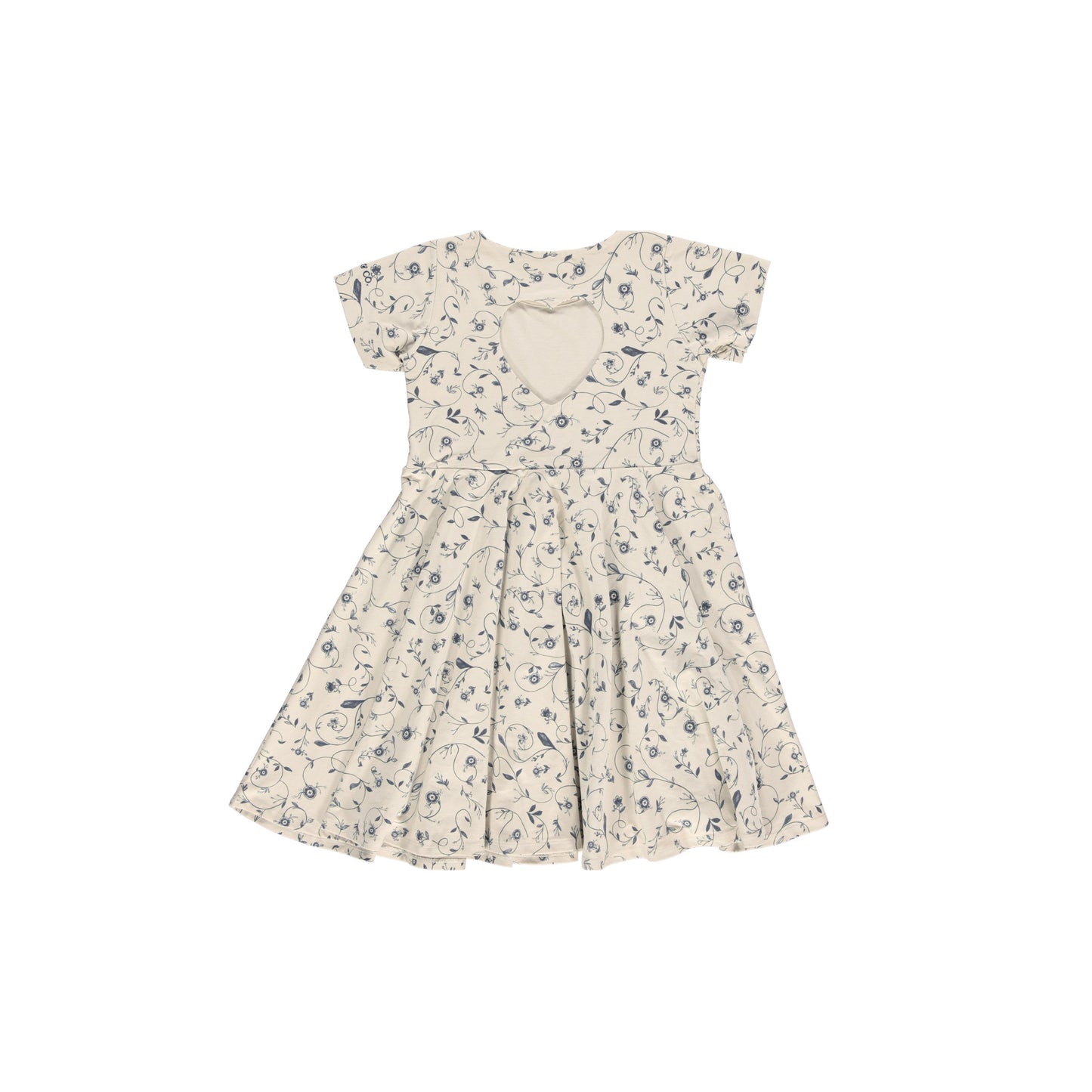 Sweetheart Twirl Dress | Organic Cotton Jersey - Scandi Floral