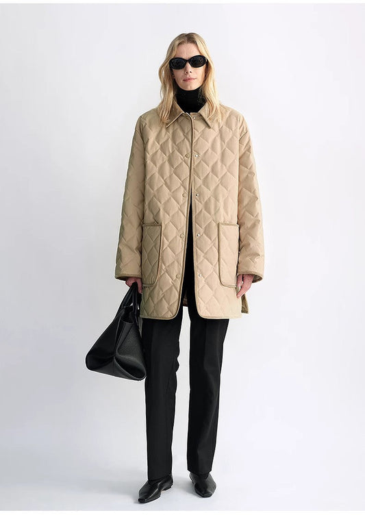 "Diamond Texture" Goose Down Jacket