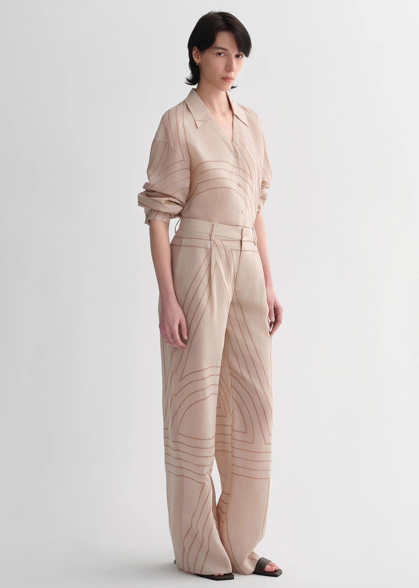 Linen Art Stripe Shirt