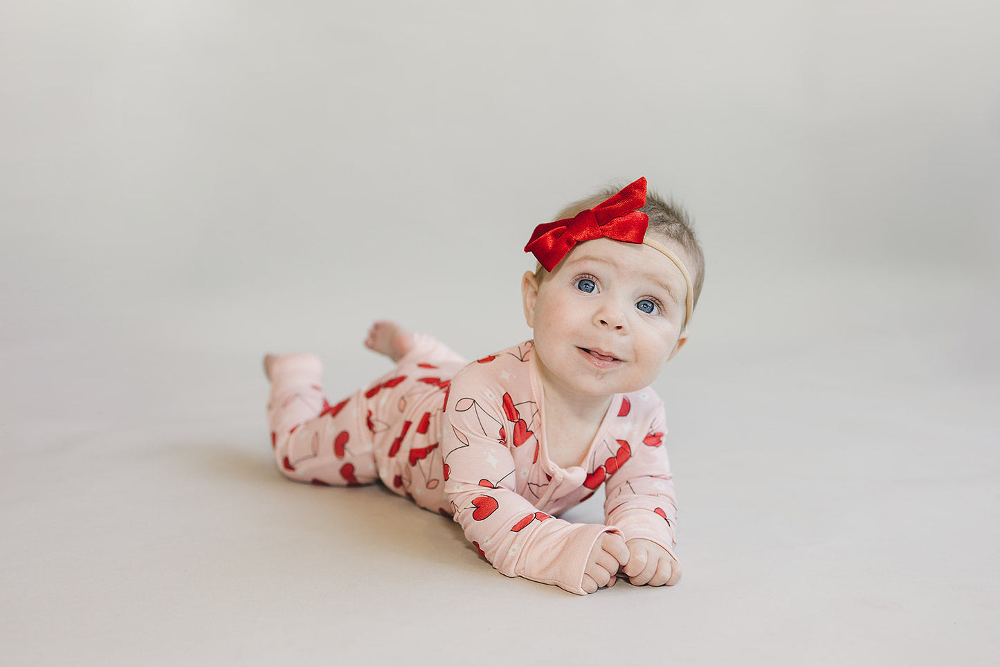 Bamboo Zip Romper | Cherry Heart