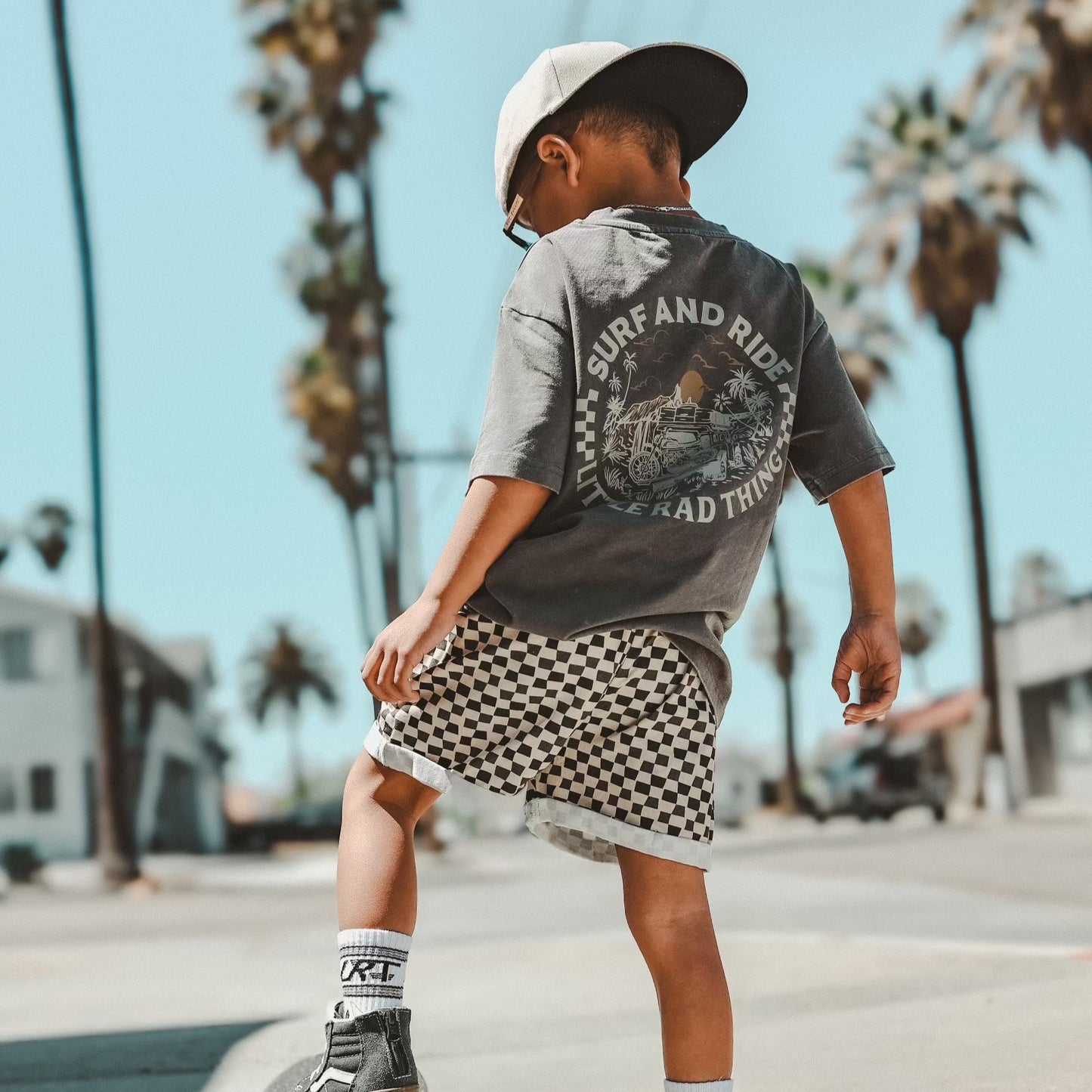 [PRE-ORDER] CHECK 'YA LATER SHORTS - BROWN/BEIGE