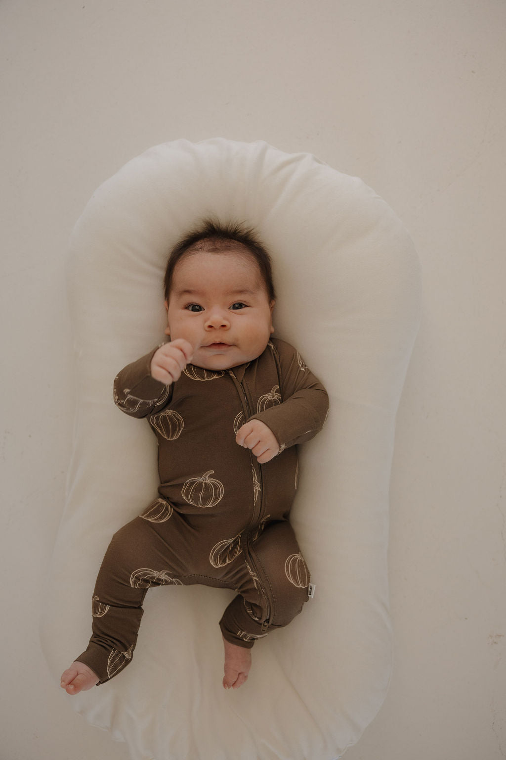 Bamboo Zip Pajamas | Brown Pumpkin