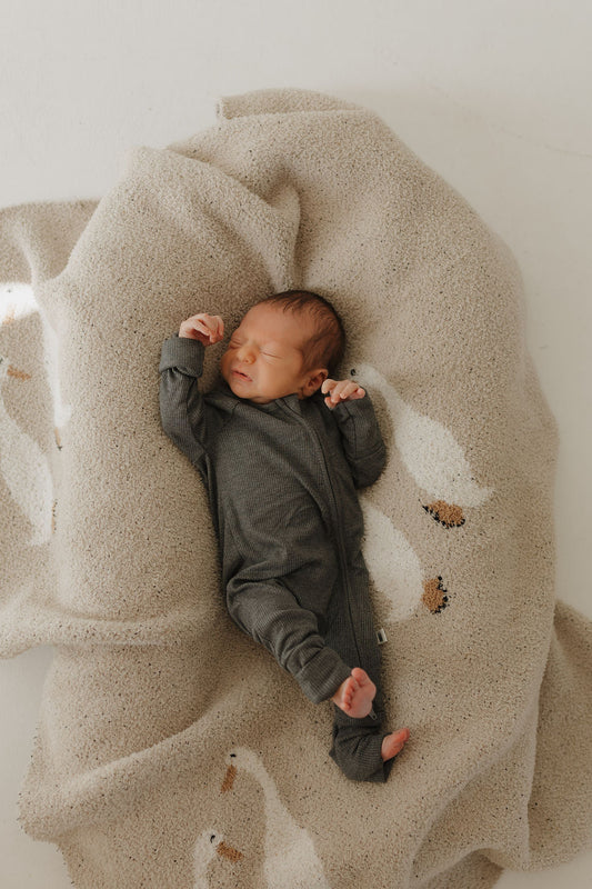 Bamboo Zip Pajamas | Shadow