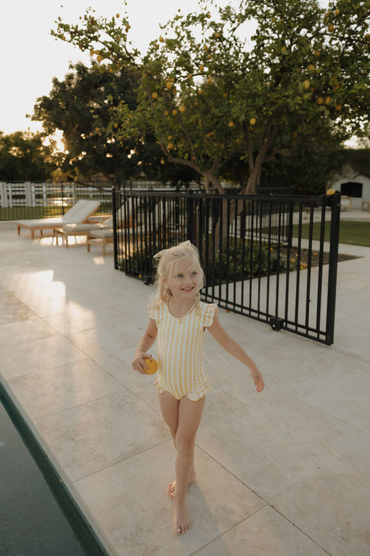 Girl Sleeveless Swimsuit | Sun Rays