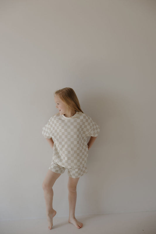 French Terry Short Set | Checkerboard