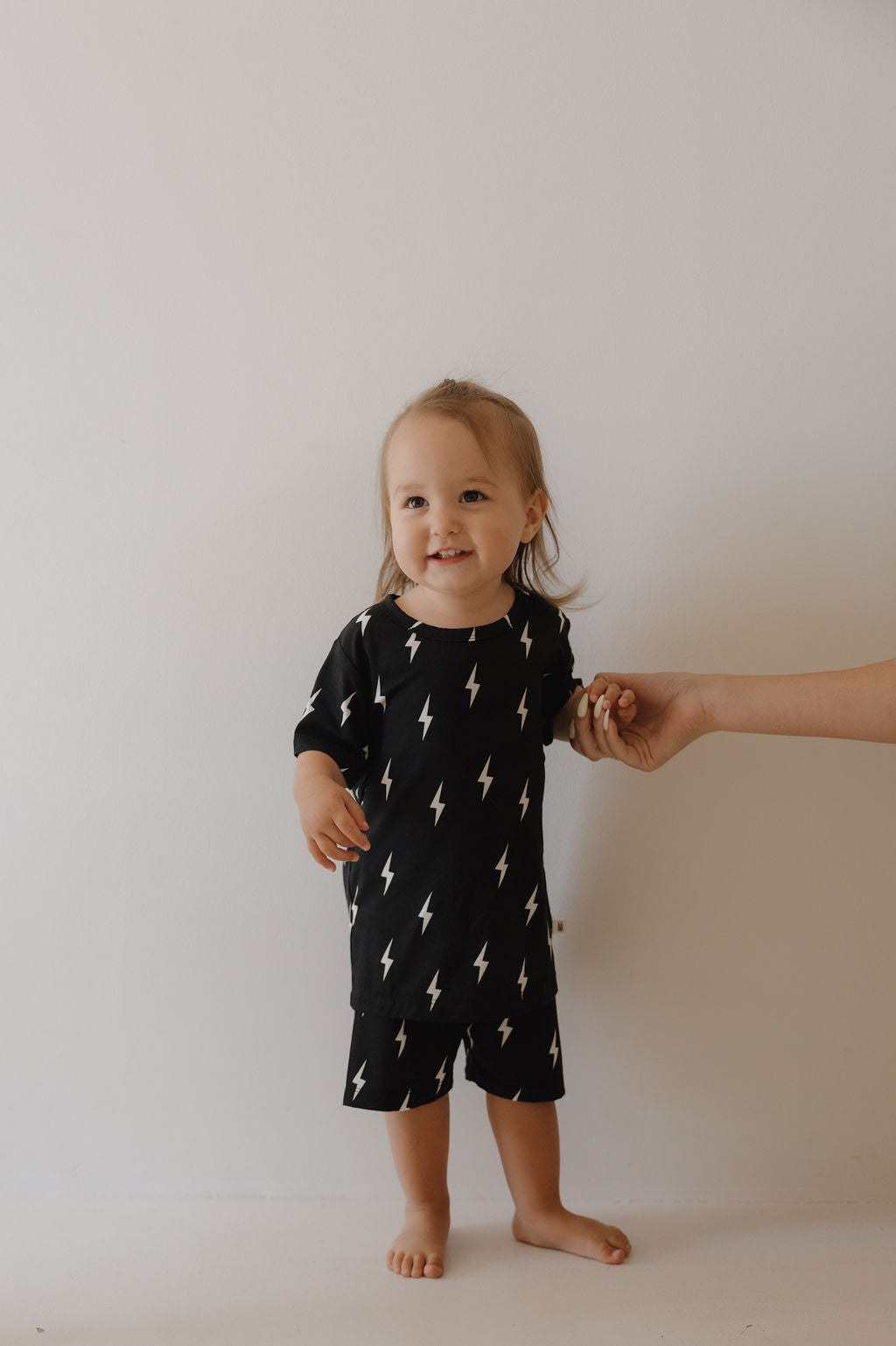 Bamboo Short Set | Midnight Lightning Bolt