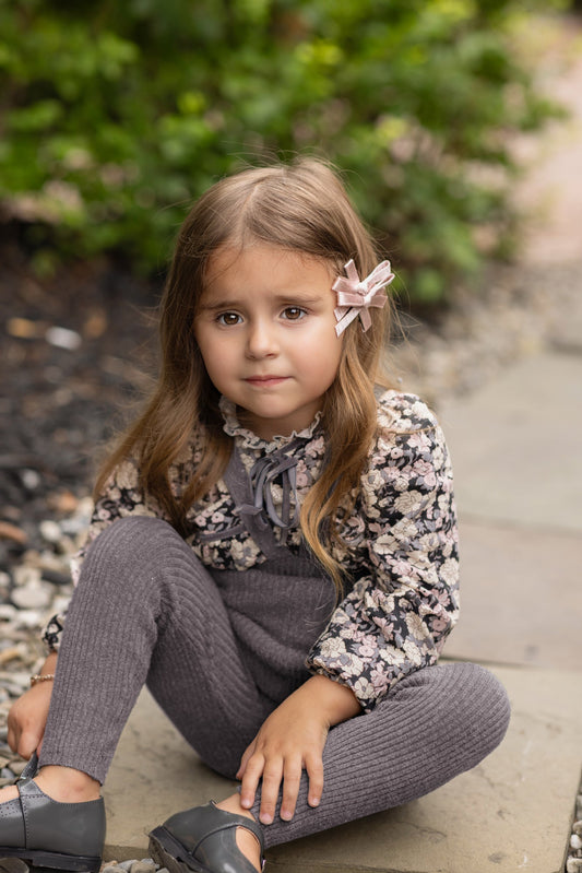 Velvet Petals Romper