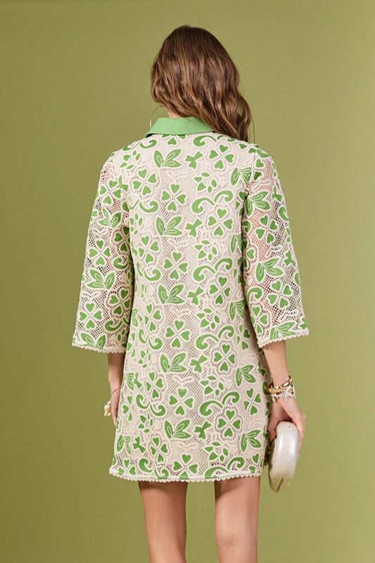 3/4 Sleeve Lace Dress