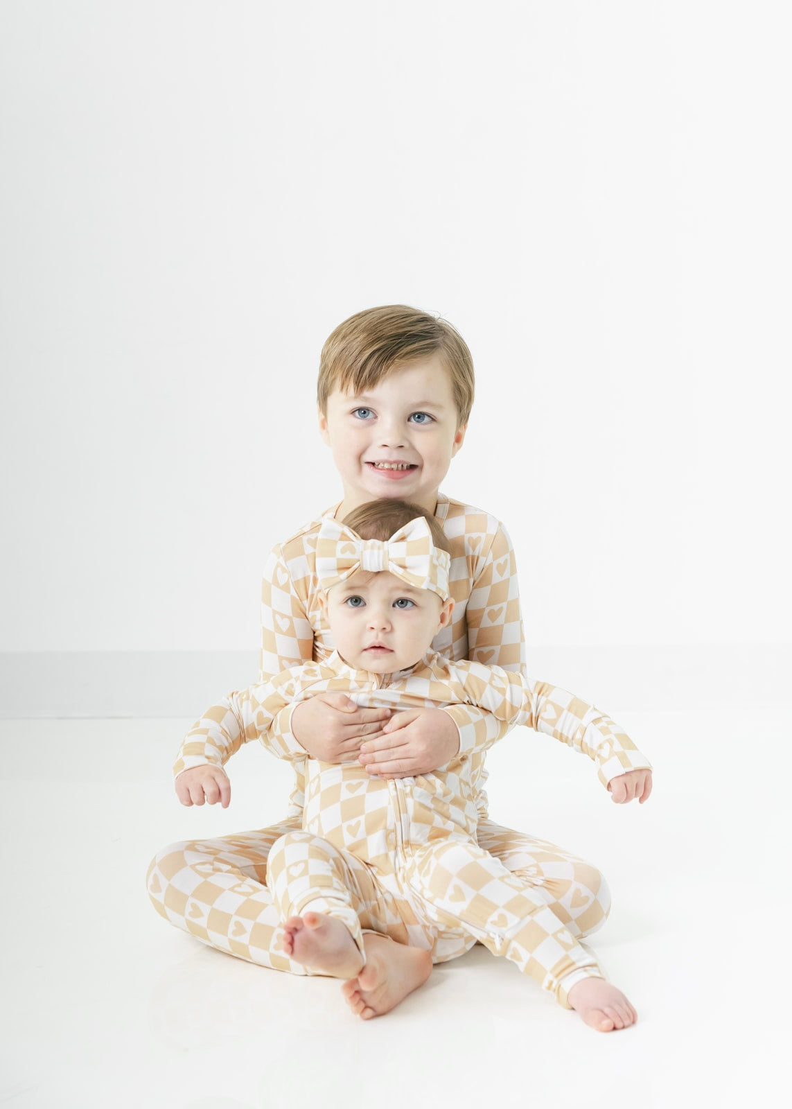 Checker Hearts | Bamboo Two Piece Pajamas