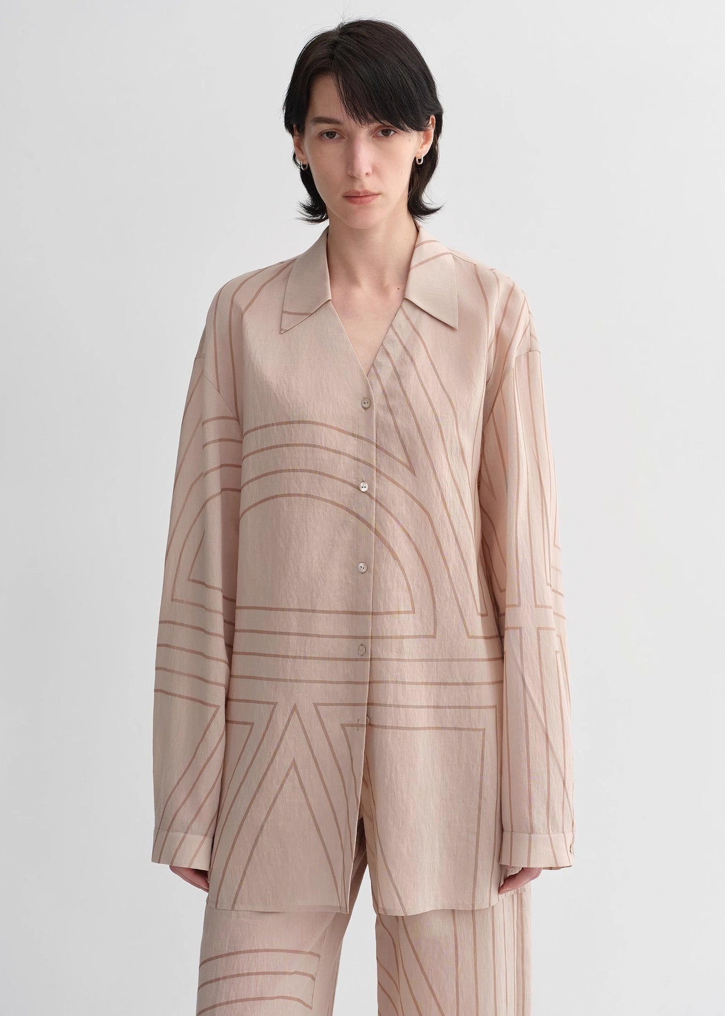 Linen Art Stripe Shirt