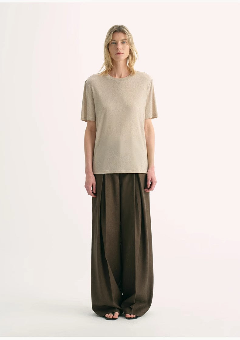 "Soft Cloud" 15.5mm Cashmere Loose Tee