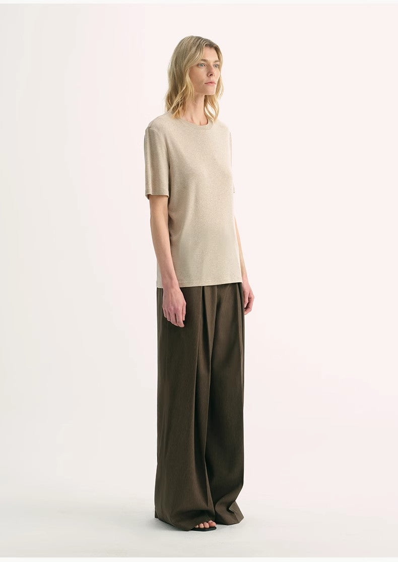 "Soft Cloud" 15.5mm Cashmere Loose Tee