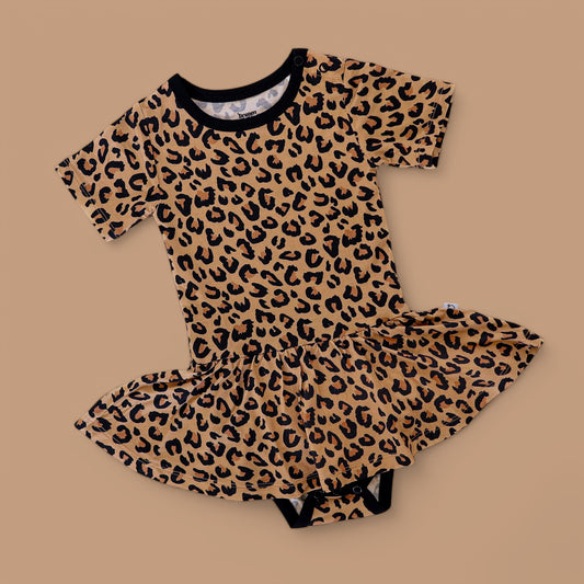 LEOPARD DREAM BODYSUIT DRESS