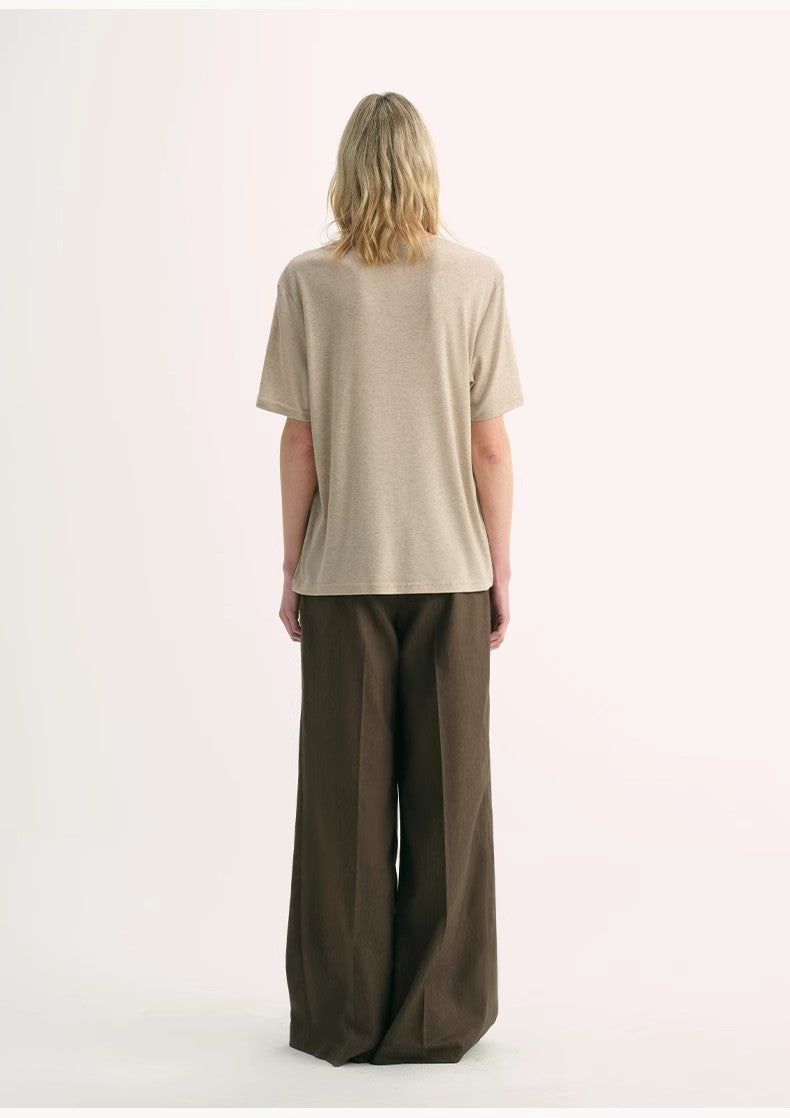 "Soft Cloud" 15.5mm Cashmere Loose Tee