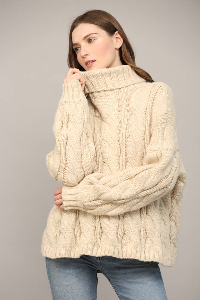 Cable Knit Turtleneck