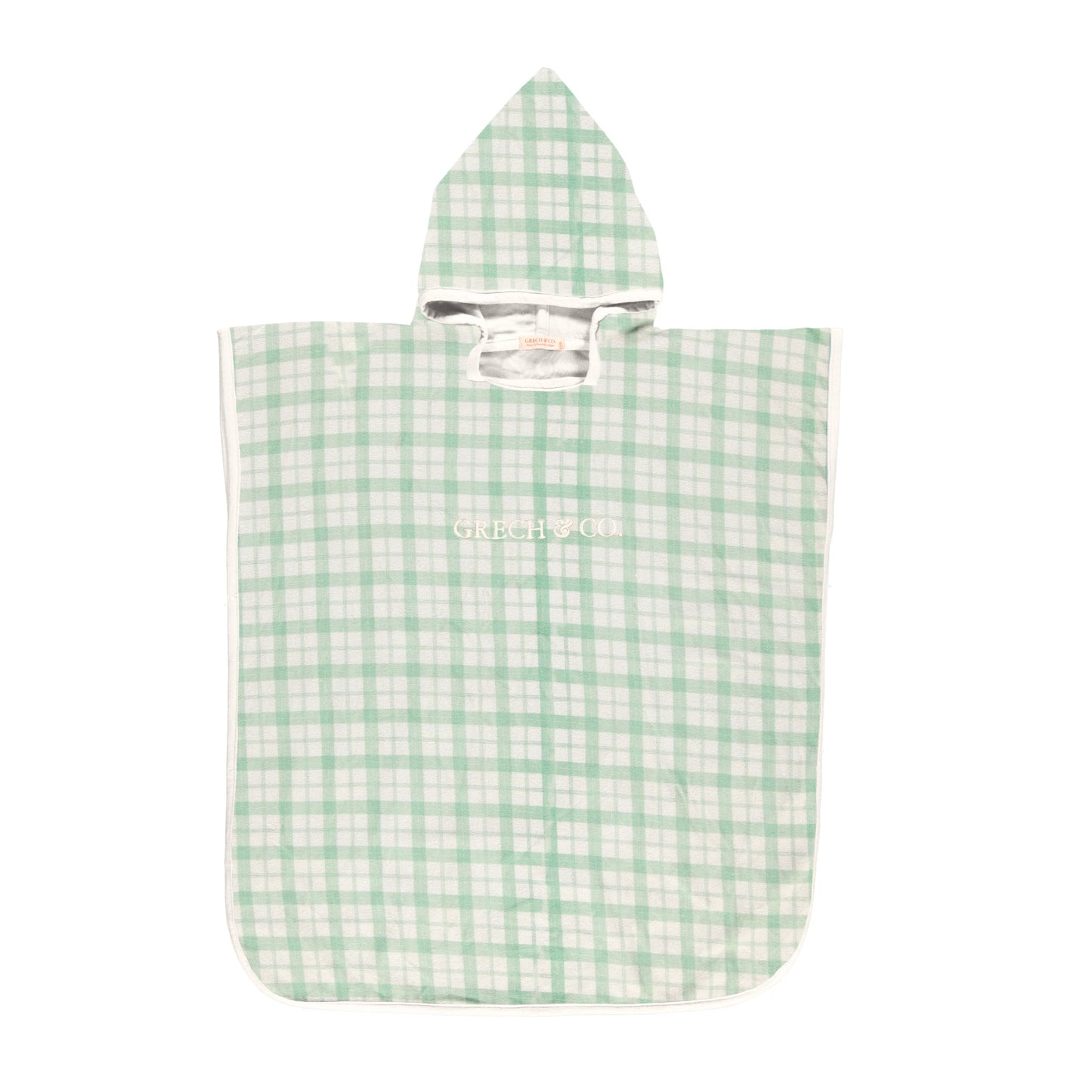 Bathing  Towel Poncho | Organic Cotton - Fern Plaid
