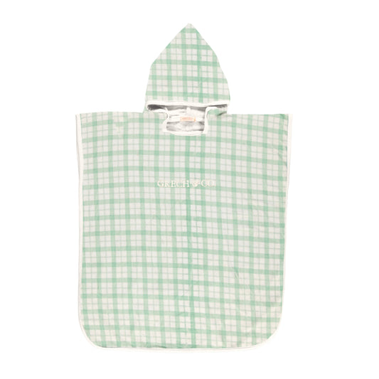 Bathing  Towel Poncho | Organic Cotton - Fern Plaid