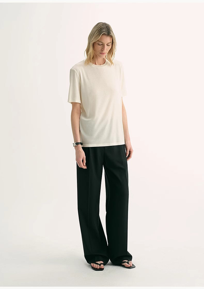 "Soft Cloud" 15.5mm Cashmere Loose Tee