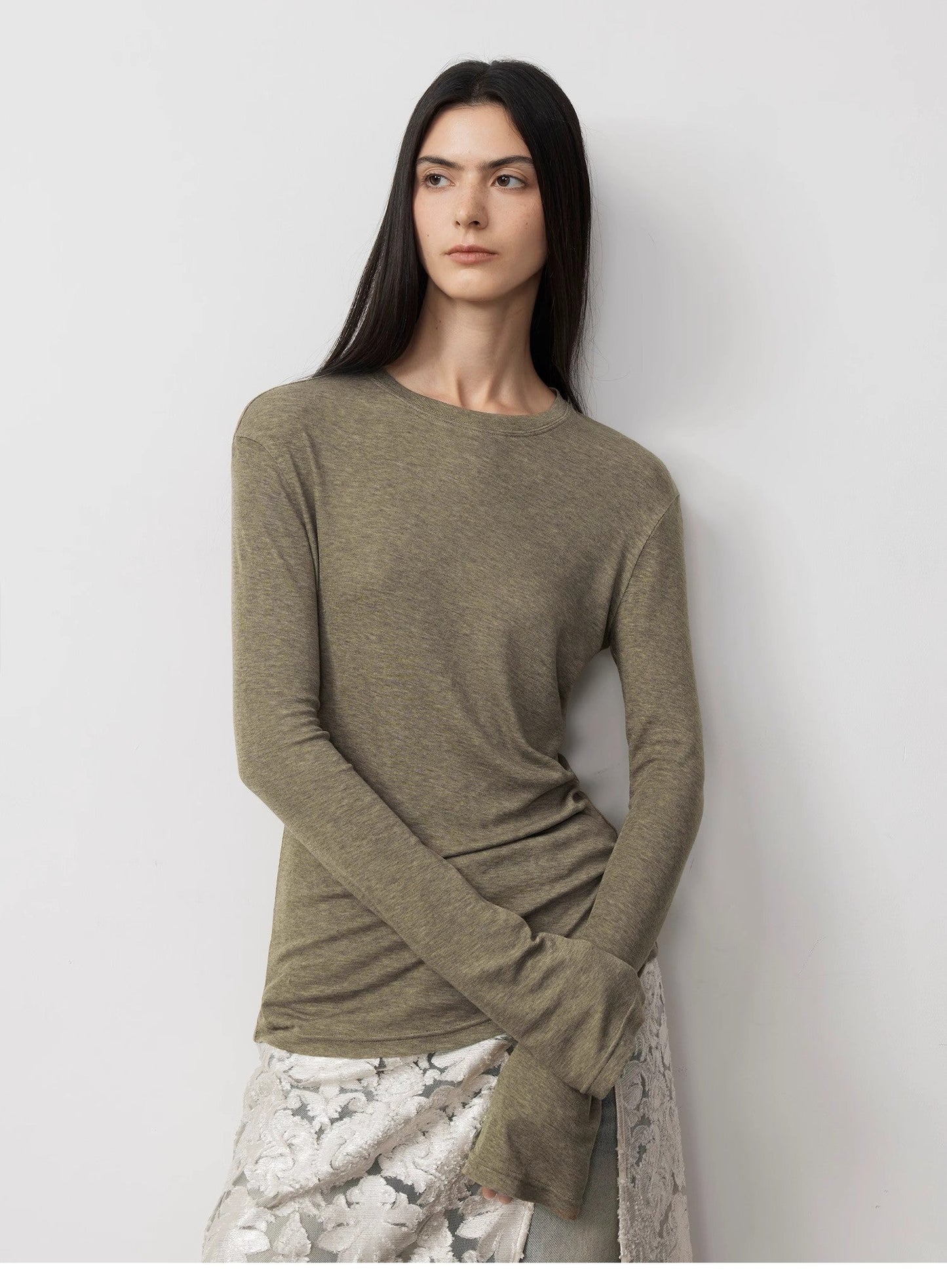 Lyocell Wool Stretch Tee
