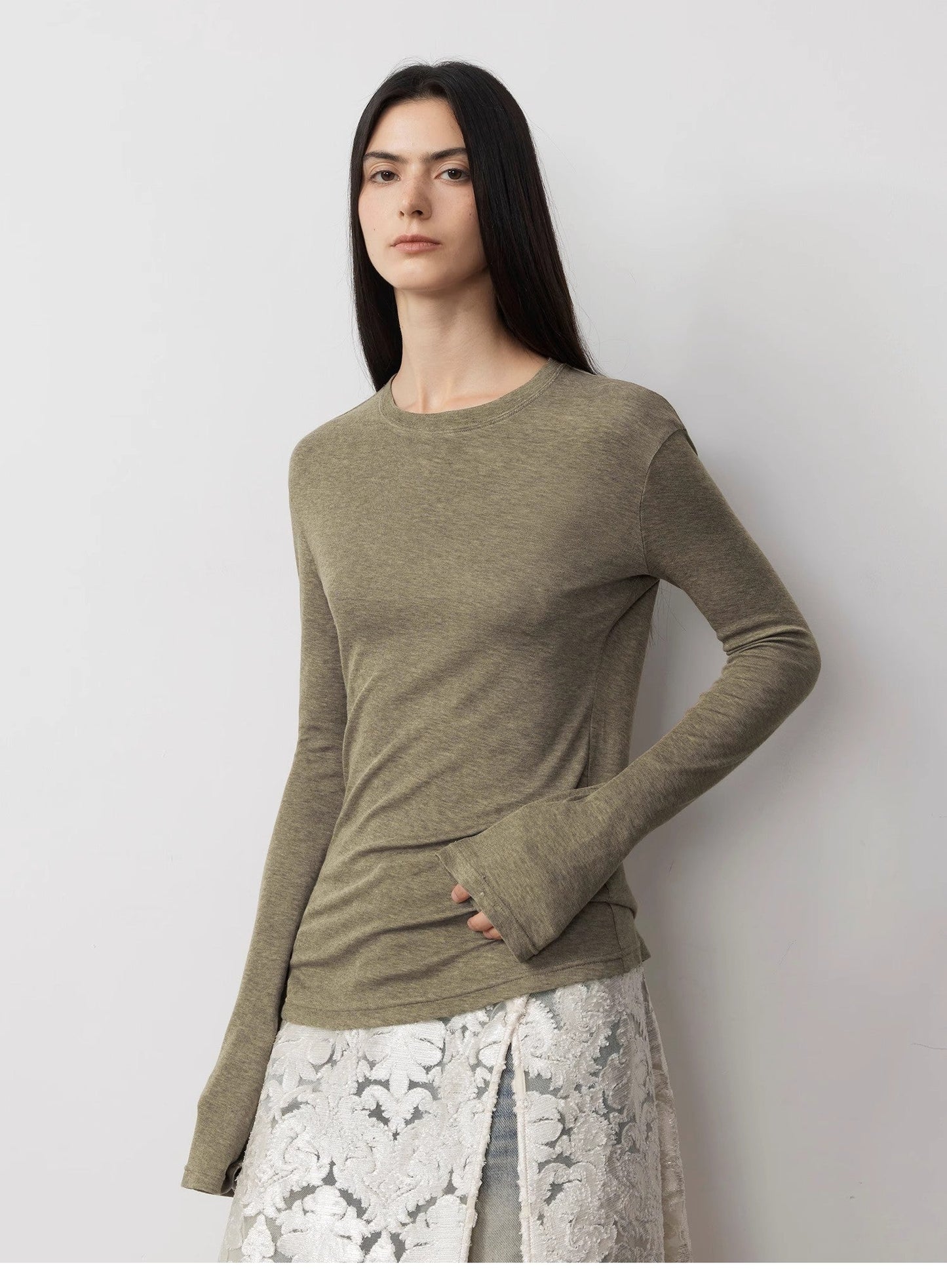 Lyocell Wool Stretch Tee