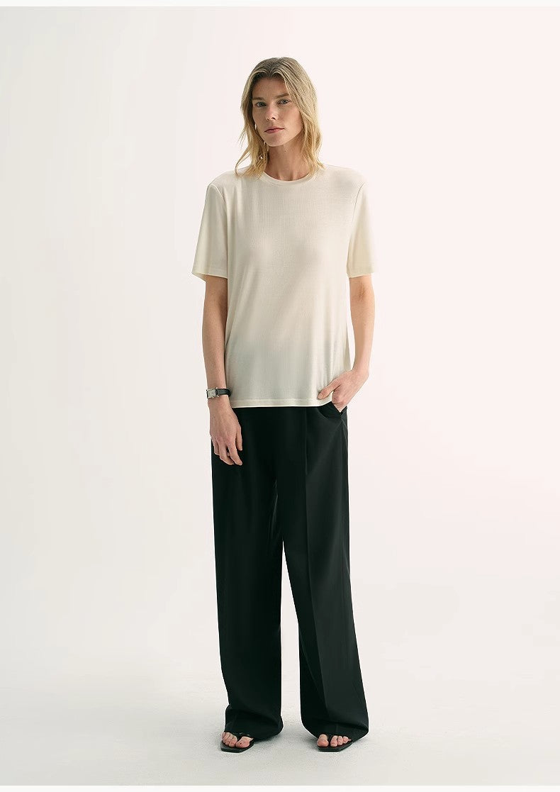 "Soft Cloud" 15.5mm Cashmere Loose Tee